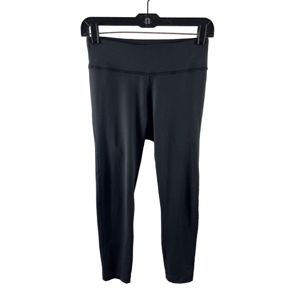 Outdoor Voices TechSweat Crop Flex Mid-Rise Leggings Size Small Black Athletic